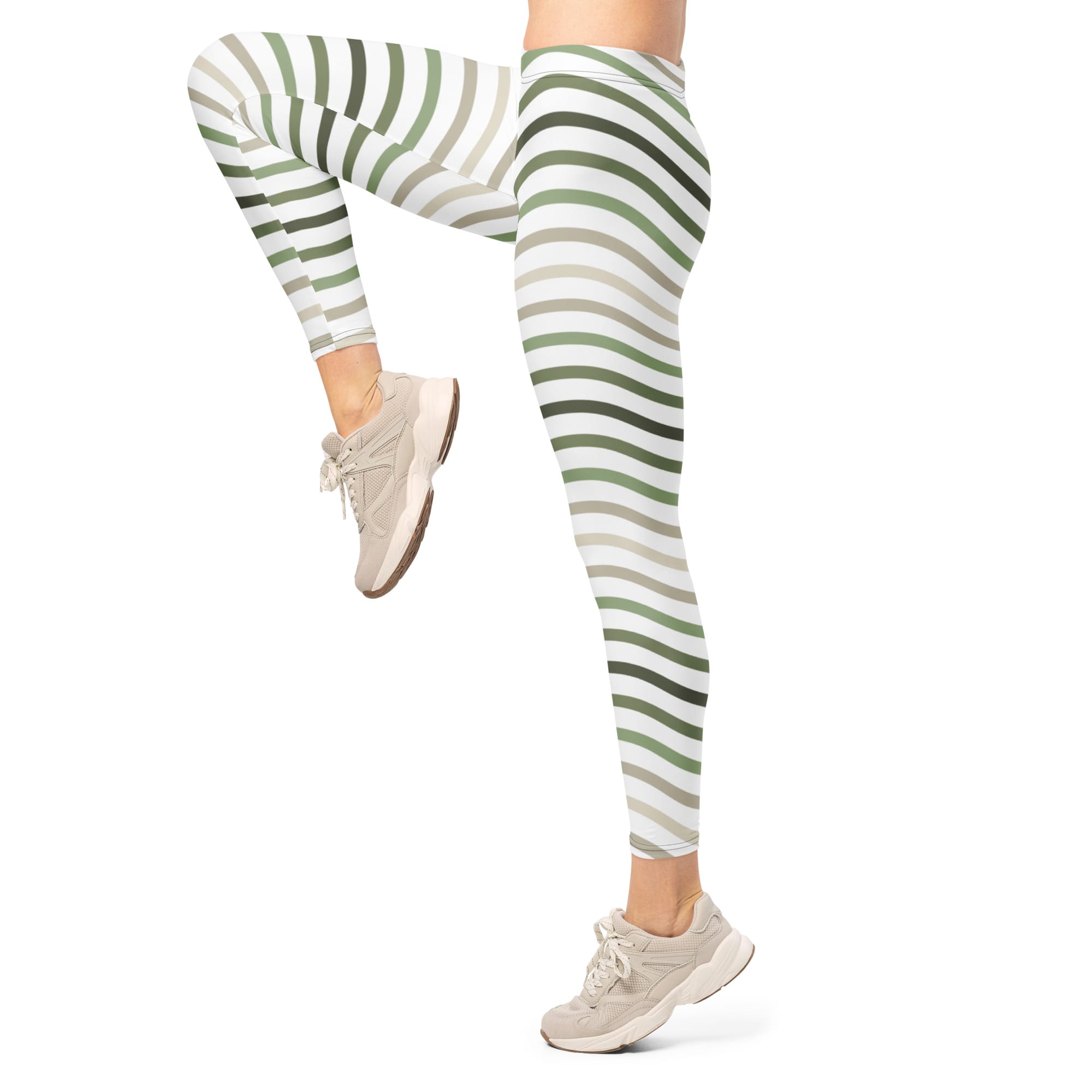 green degrees stripes leggings