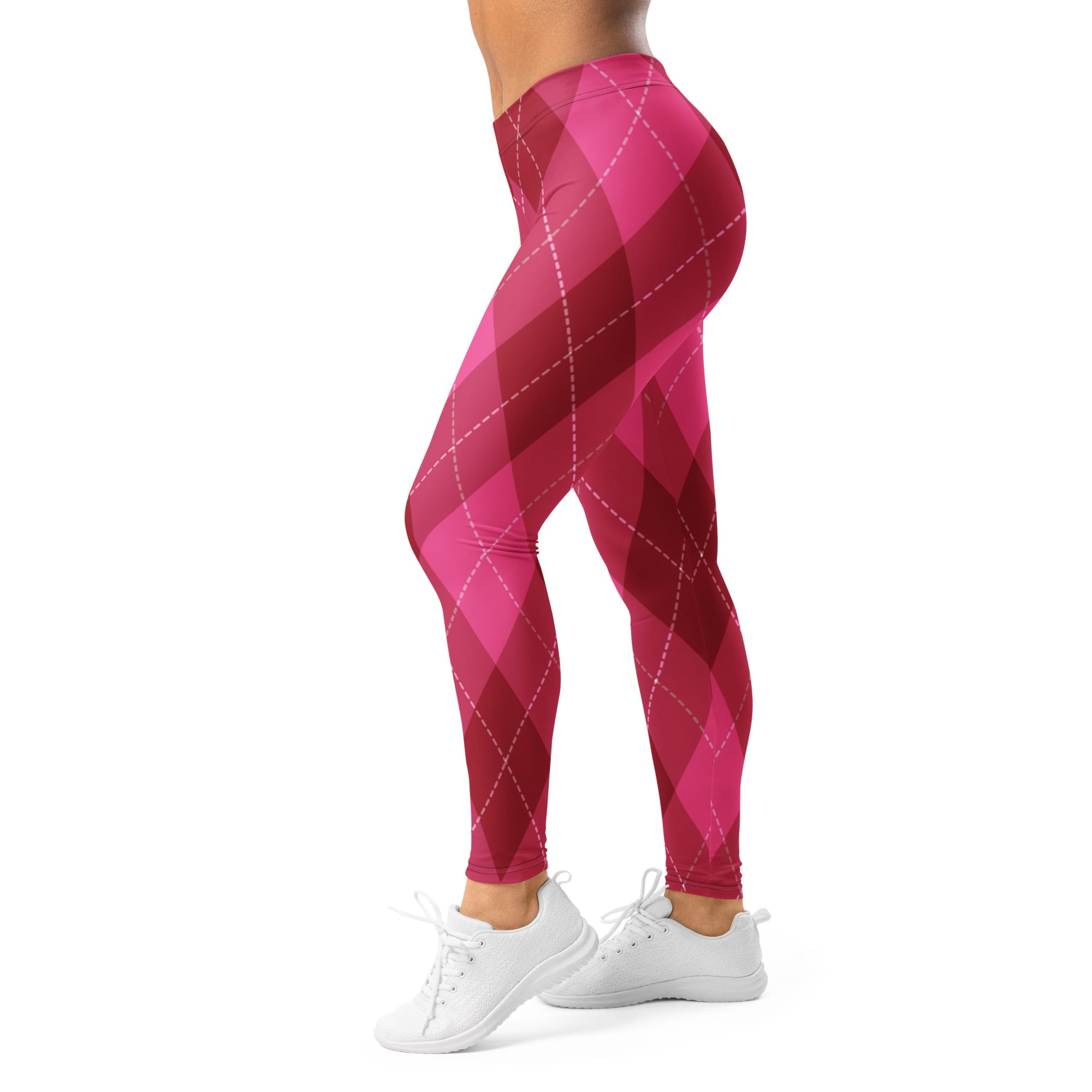 Pink Argyle & Plaid Leggings