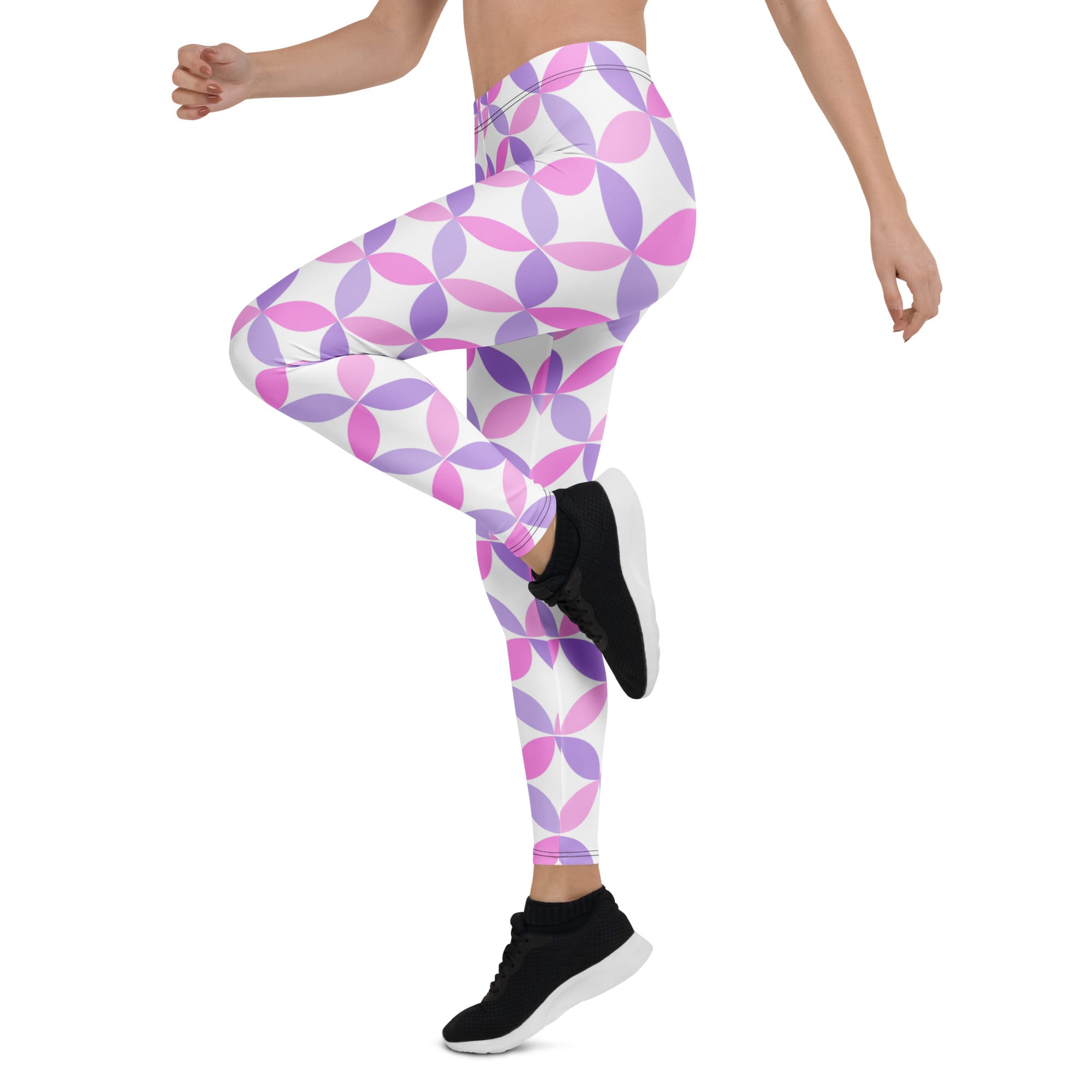Pink & Purple Pattern Leggings – Stylish, Comfortable & Trendy