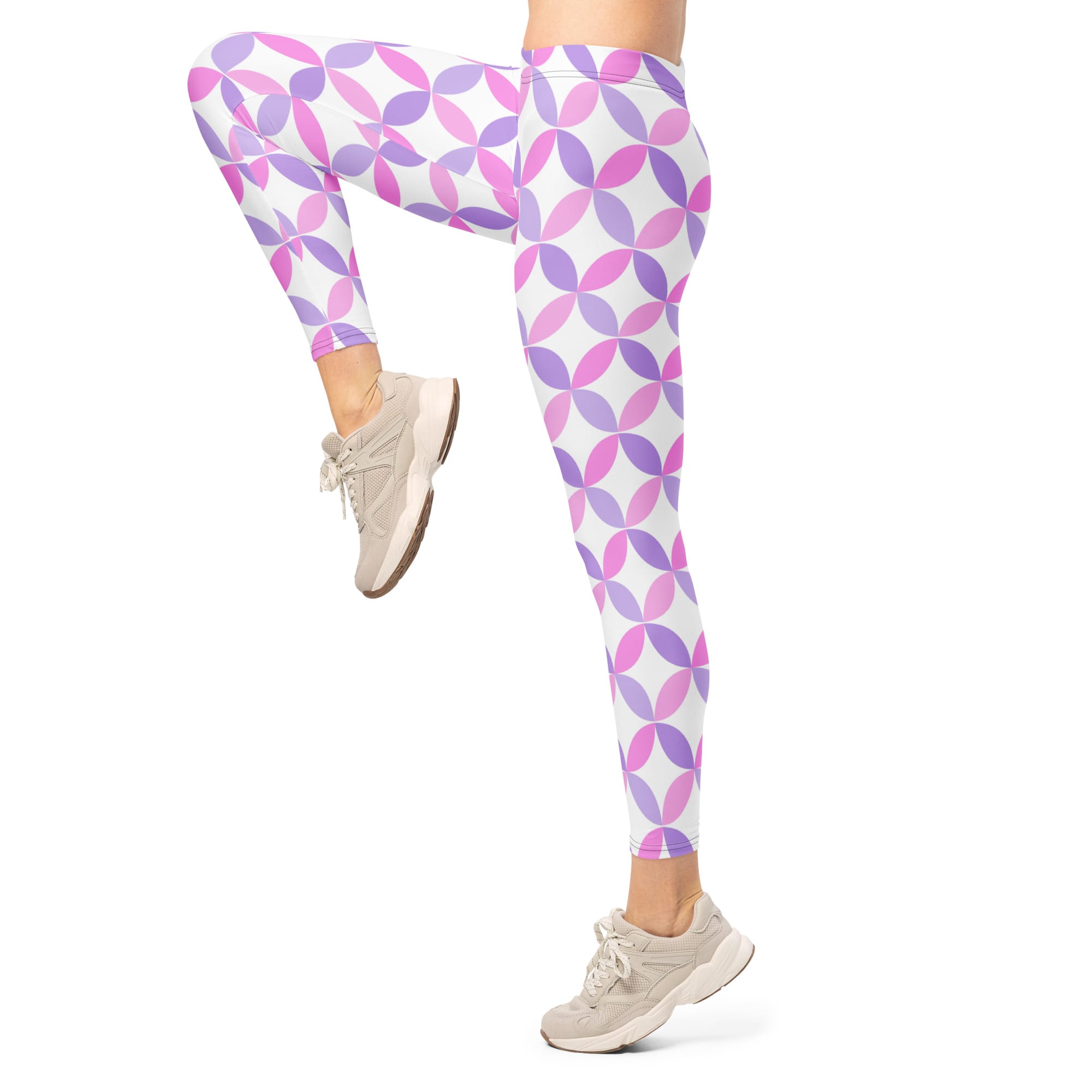 Pink & Purple Pattern Leggings – Stylish, Comfortable & Trendy