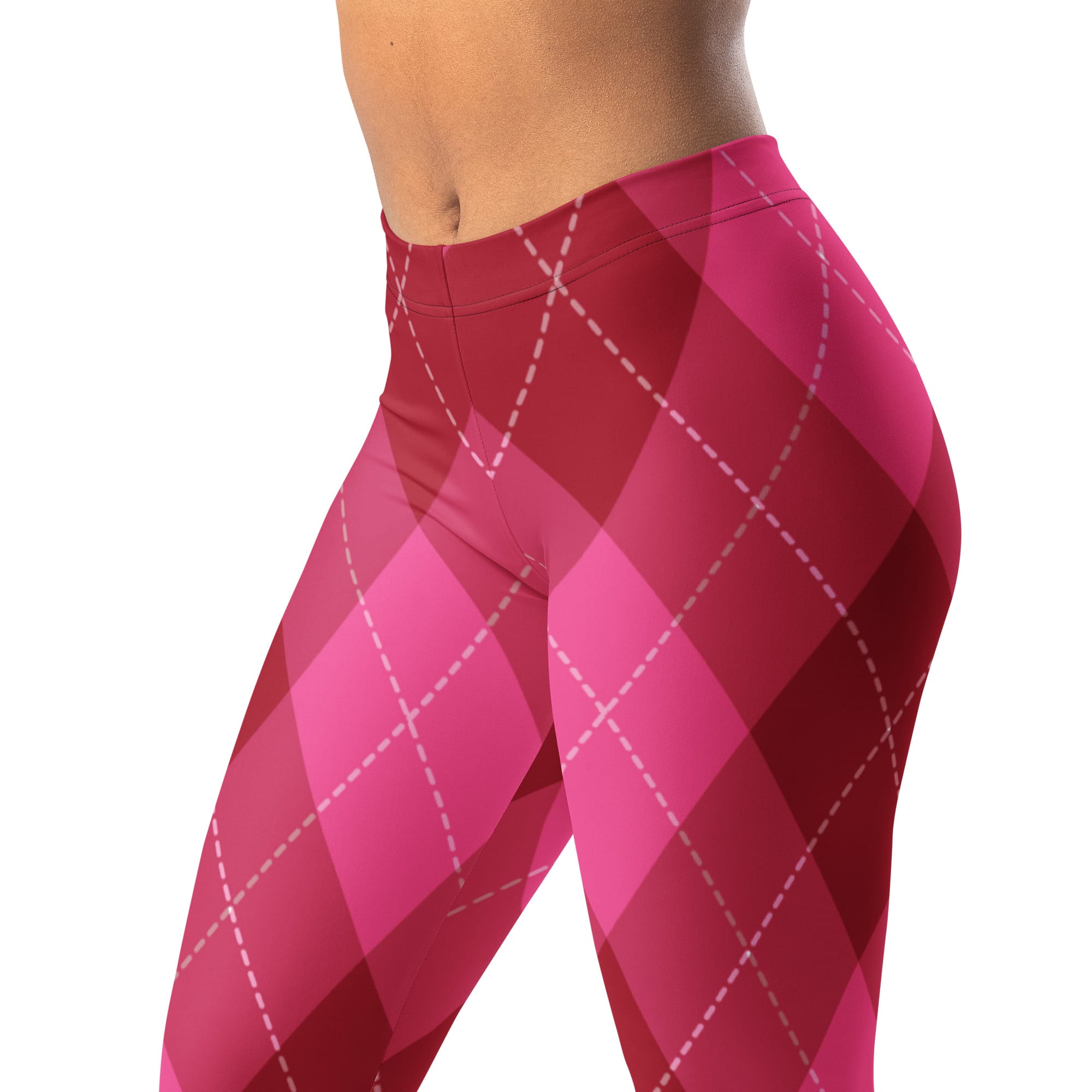 Pink Argyle & Plaid Leggings