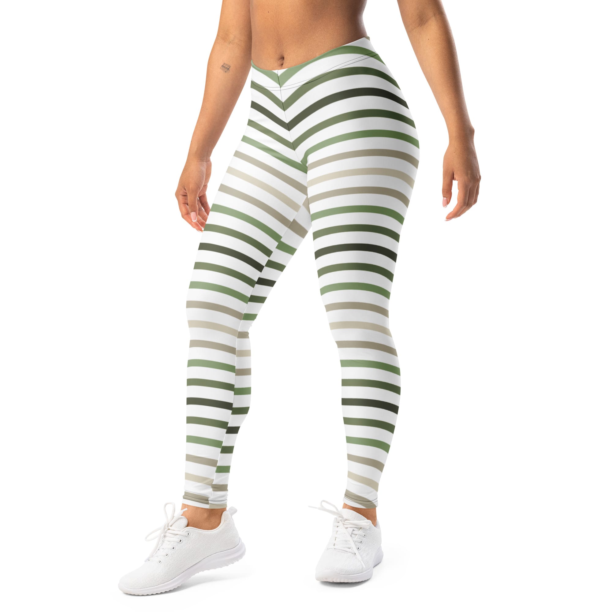 green degrees stripes leggings