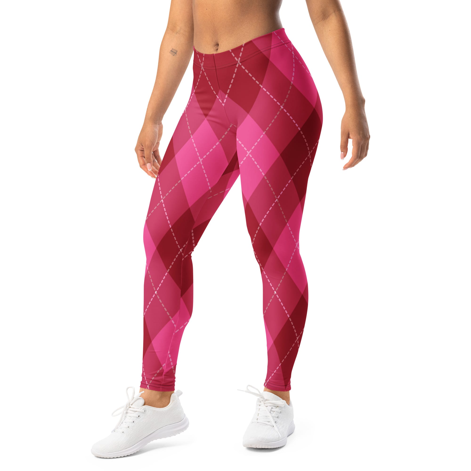 Pink Argyle & Plaid Leggings