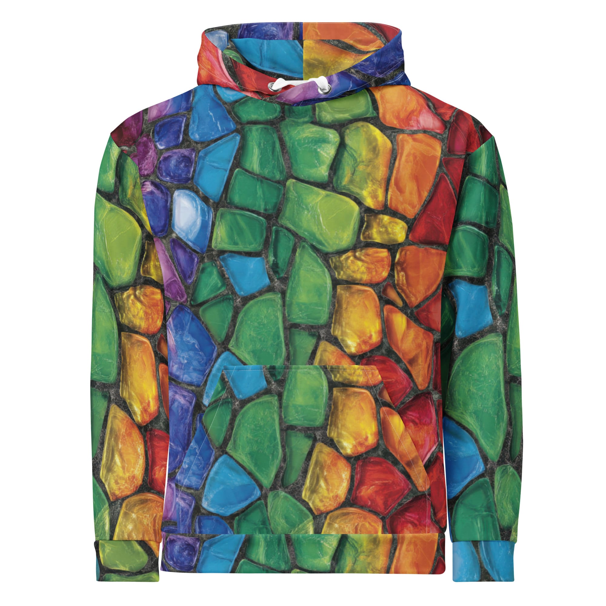 all over print unisex cotton hoodie white front 693cb93d32dc7