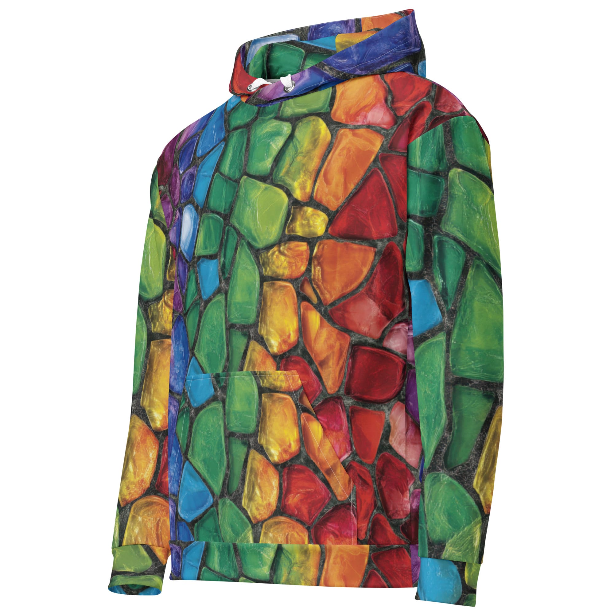 all over print unisex cotton hoodie white left front 693cb93d3586e