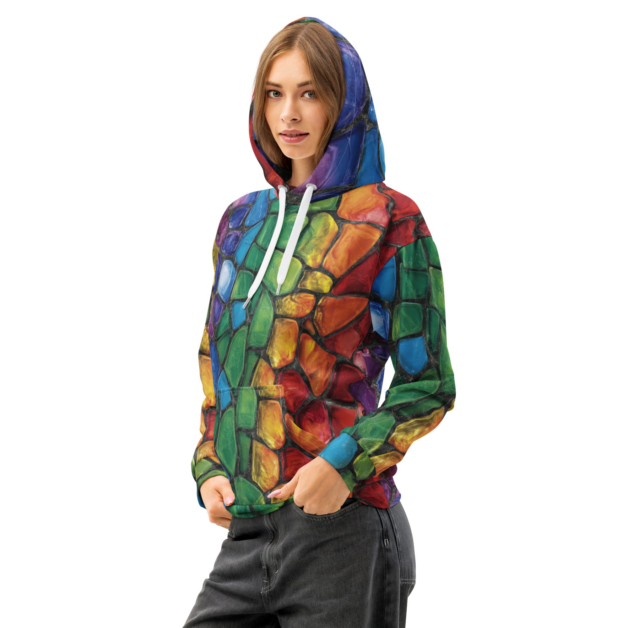 all over print unisex cotton hoodie white left front 693cb93d3958e