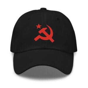 soviet hammer & sickle embroidered dad hat – vintage communist cap