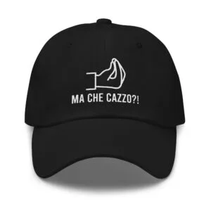 Ma Che Cazzo bestickte Papamütze – italienische lustige Gestenmütze für Männer und Frauen