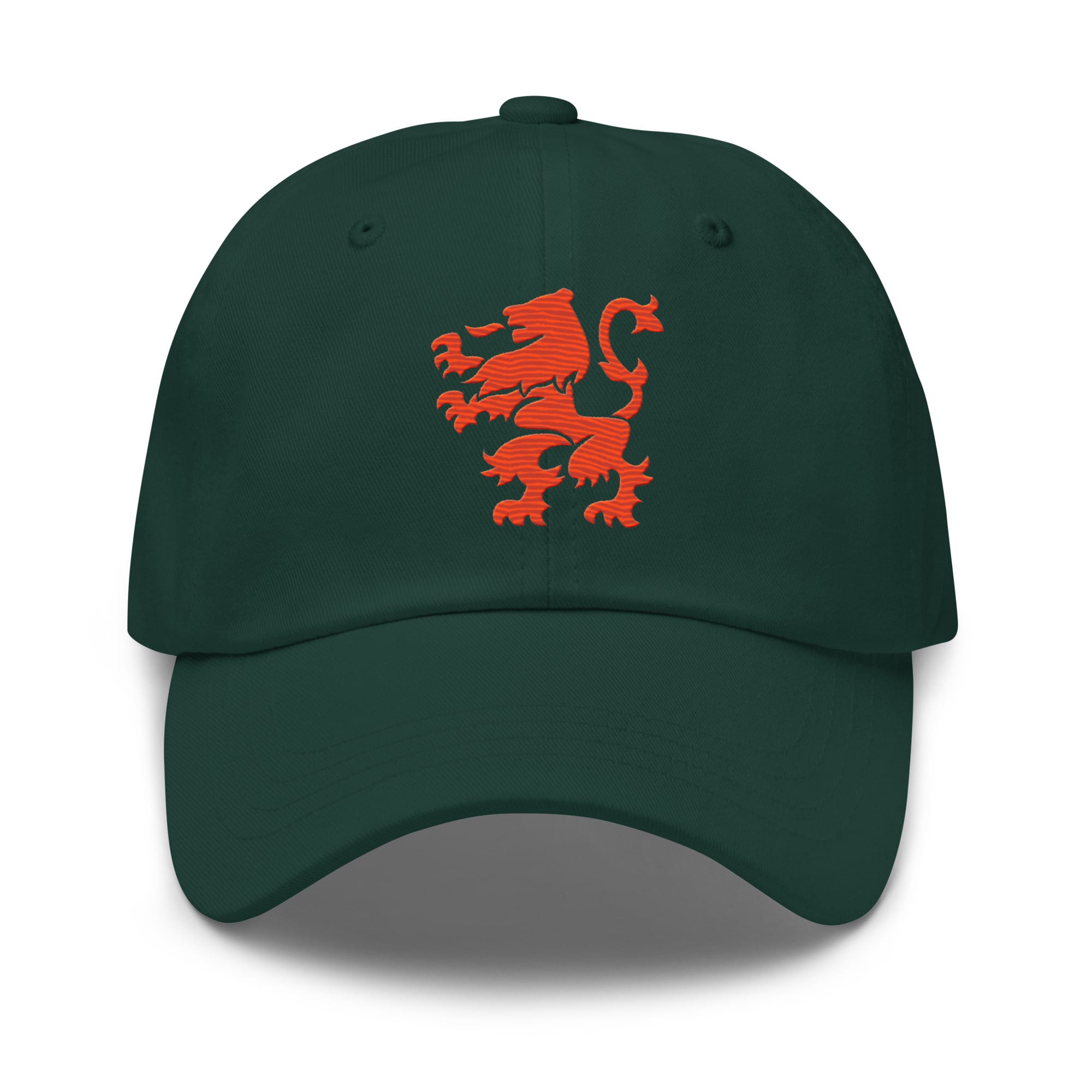 Orange Lion Coat of Arms Embroidered Dad Hat