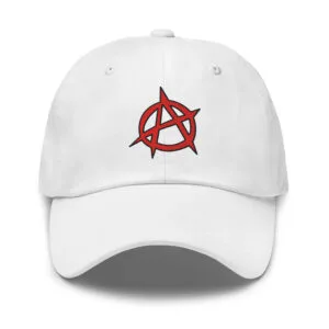 Bestickte Dad-Cap mit Anarchie-Symbol