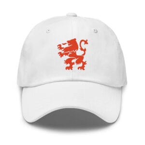 Orange Lion Coat of Arms Embroidered Dad Hat