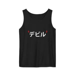 Camiseta sin mangas con gráfico de Satán japonés