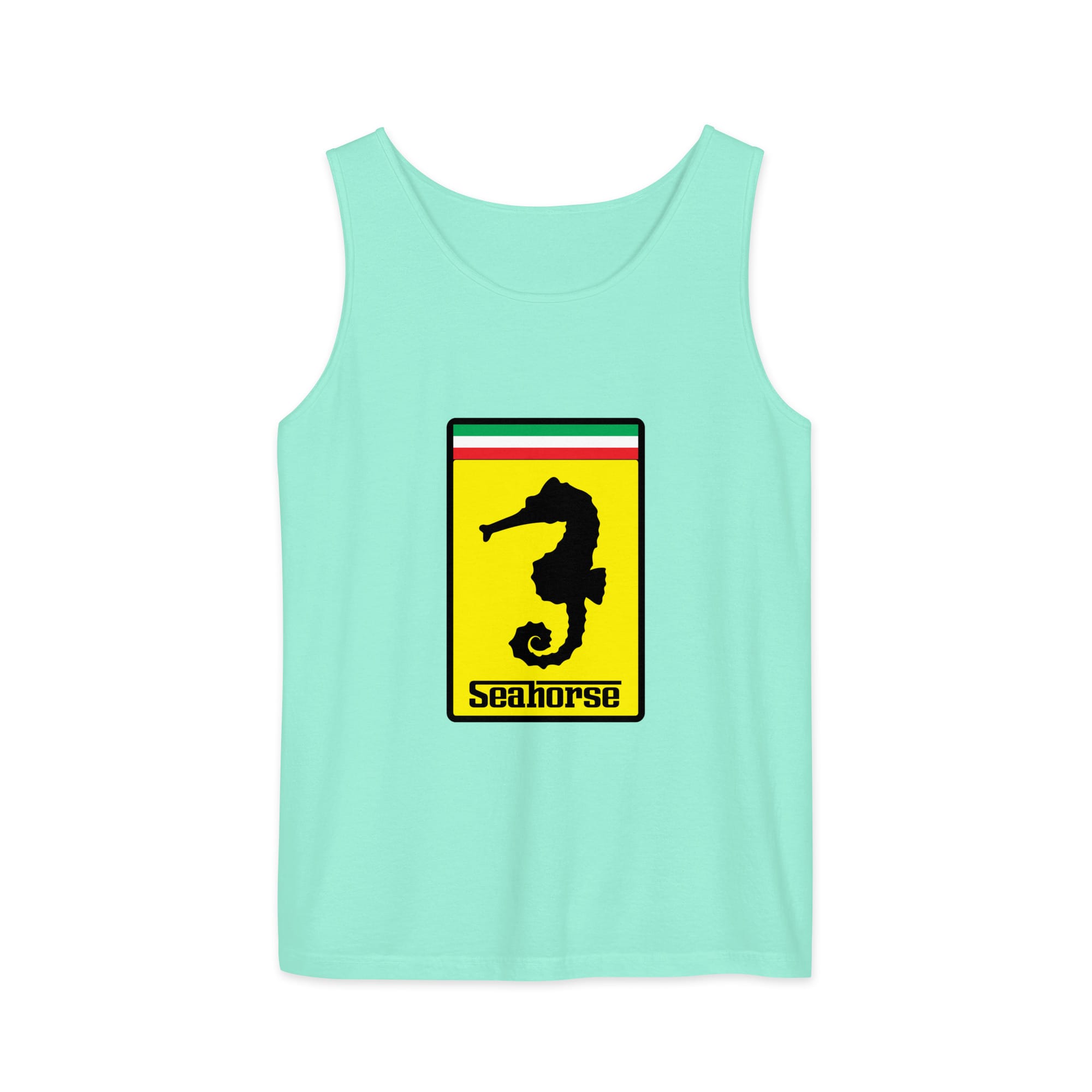 Sjov Ferrari Søhest Logo Tanktop - Chalky Mint, XS