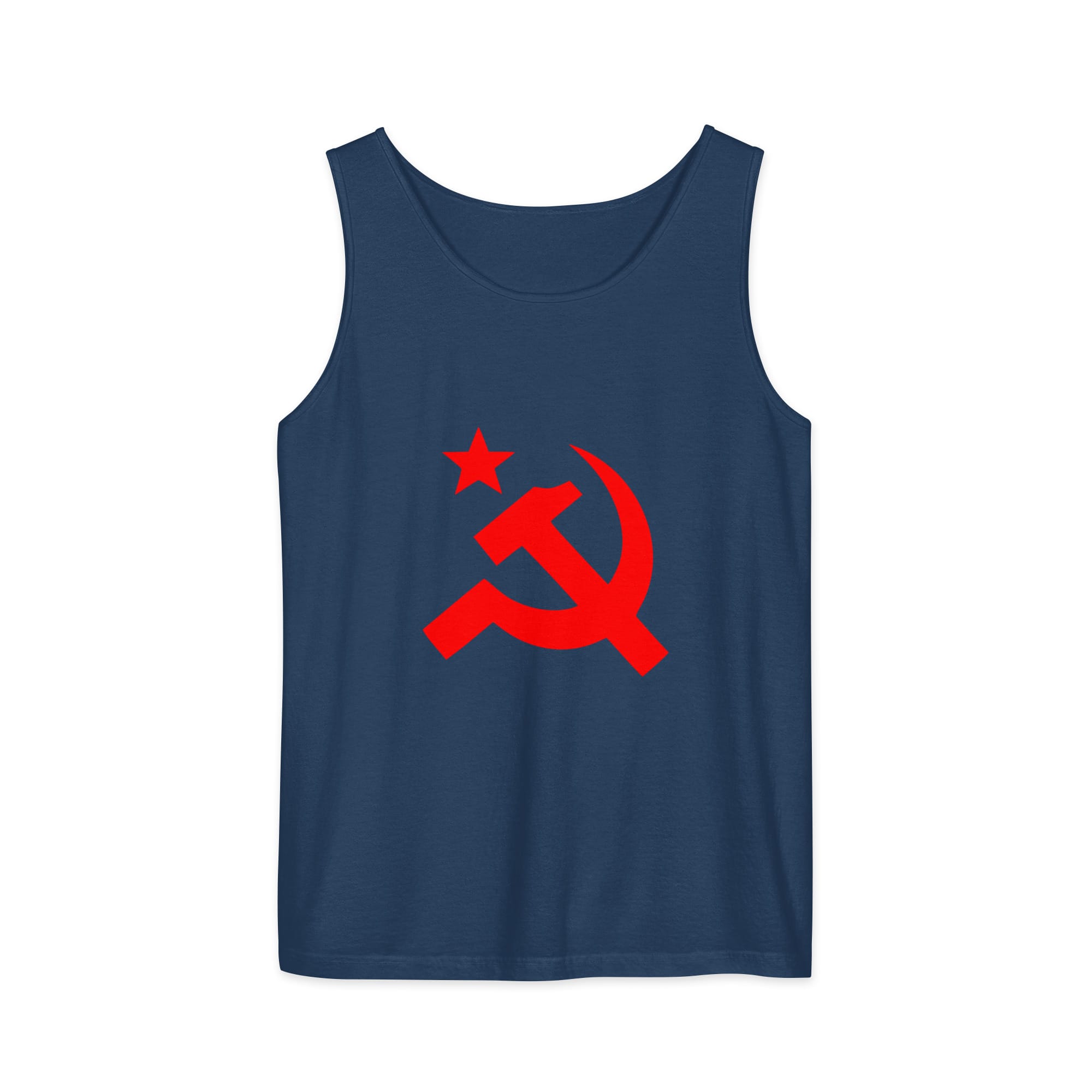 Soviet Hammer & Sickle Tank Top - True Navy, XS