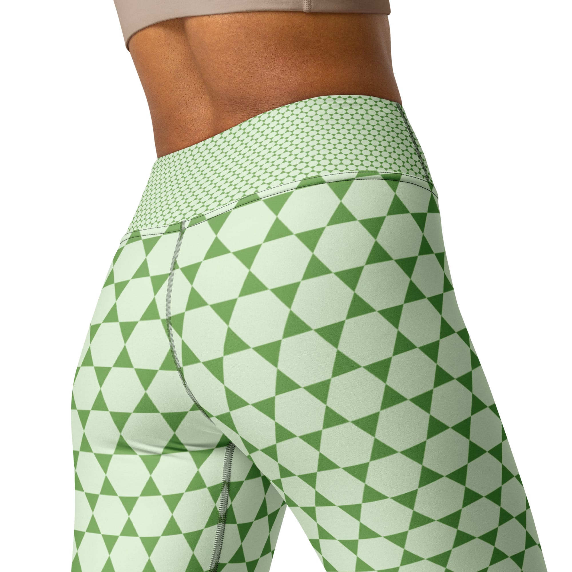 Elegant Green Pattern Yoga Legging - Stylish & Comfortable