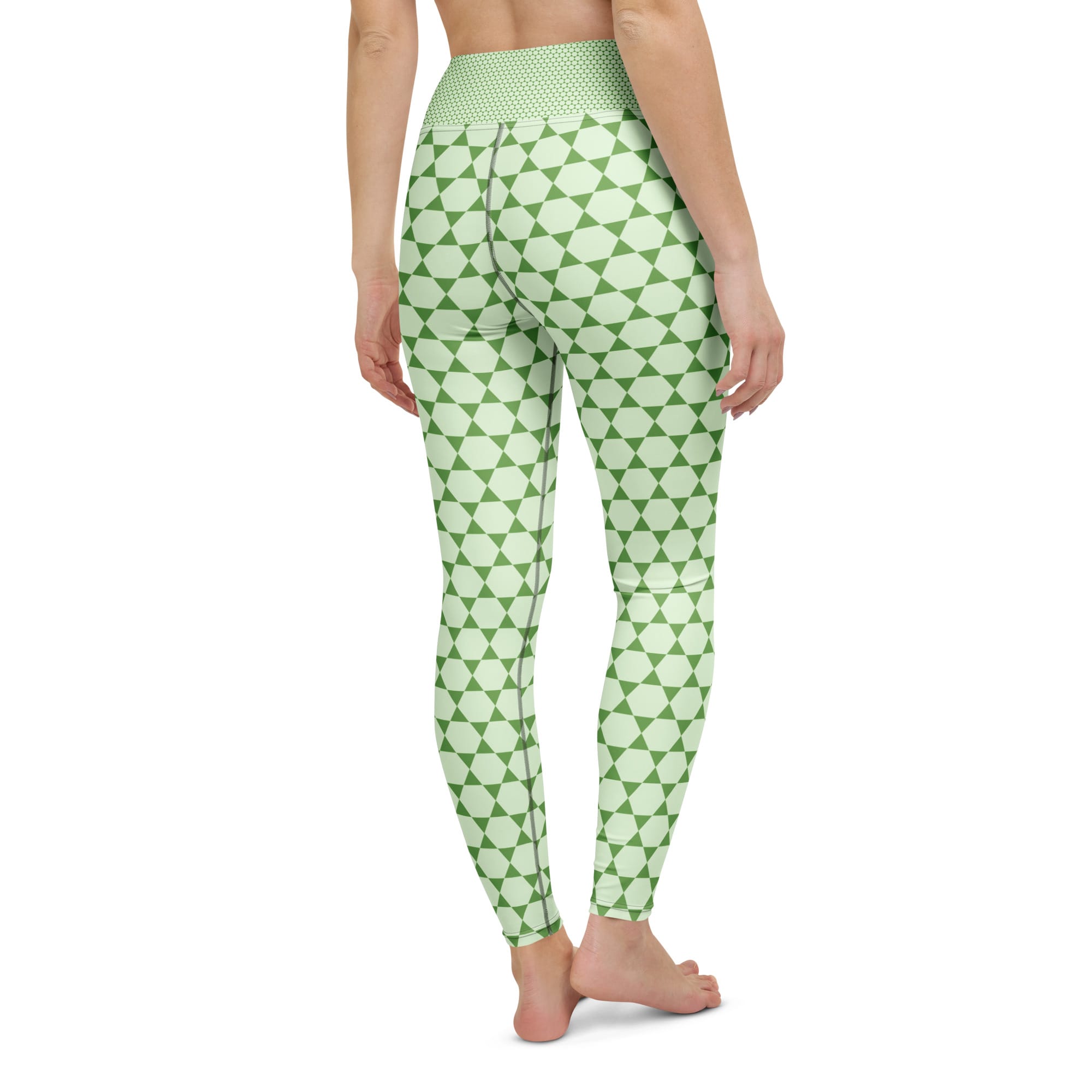Elegant Green Pattern Yoga Legging - Stylish & Comfortable