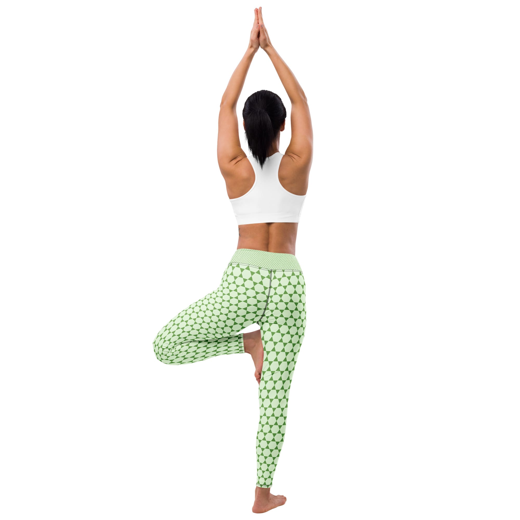 Elegant Green Pattern Yoga Legging - Stylish & Comfortable