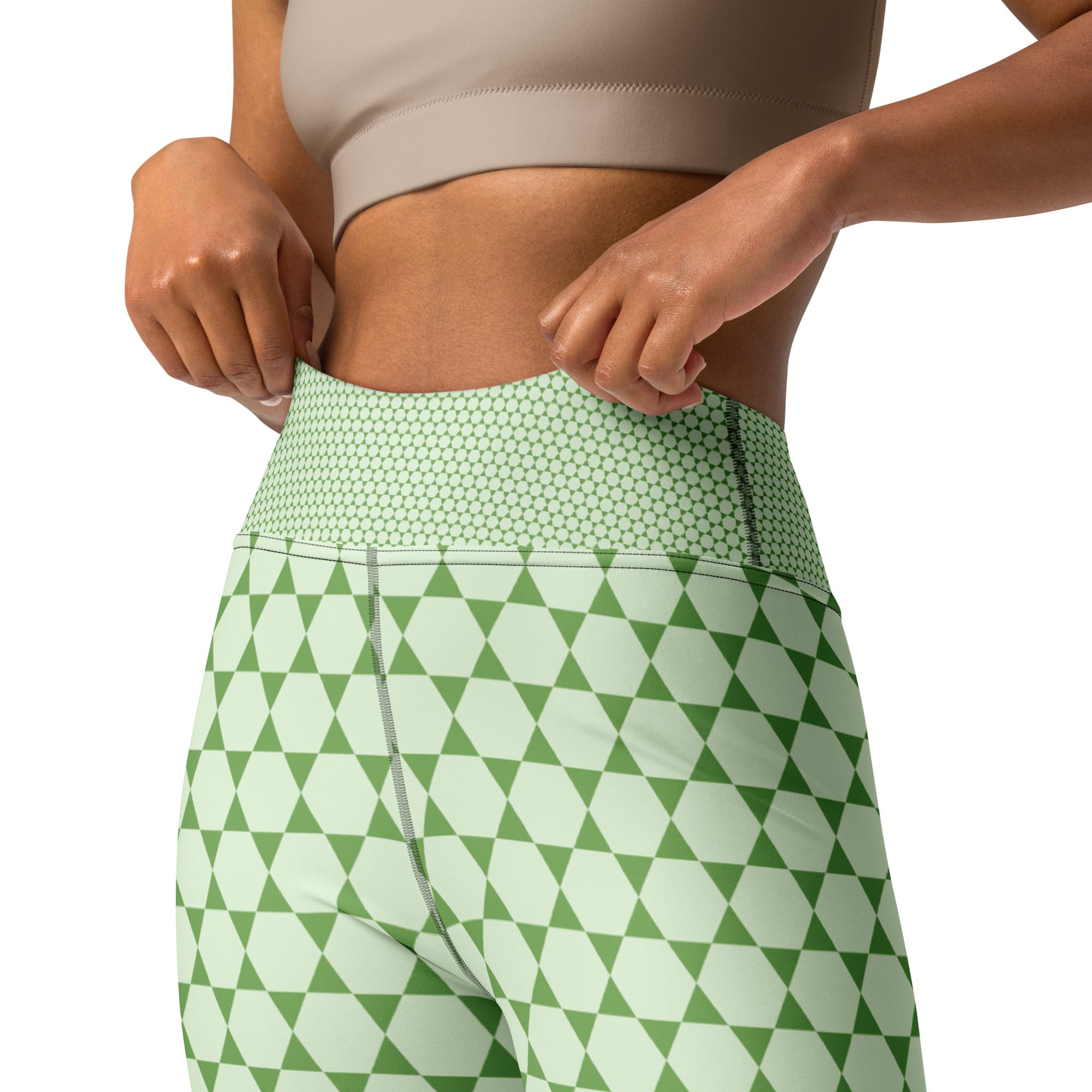 Elegant Green Pattern Yoga Legging - Stylish & Comfortable