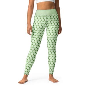 Elegant Green Pattern Yoga Legging - Stylish & Comfortable