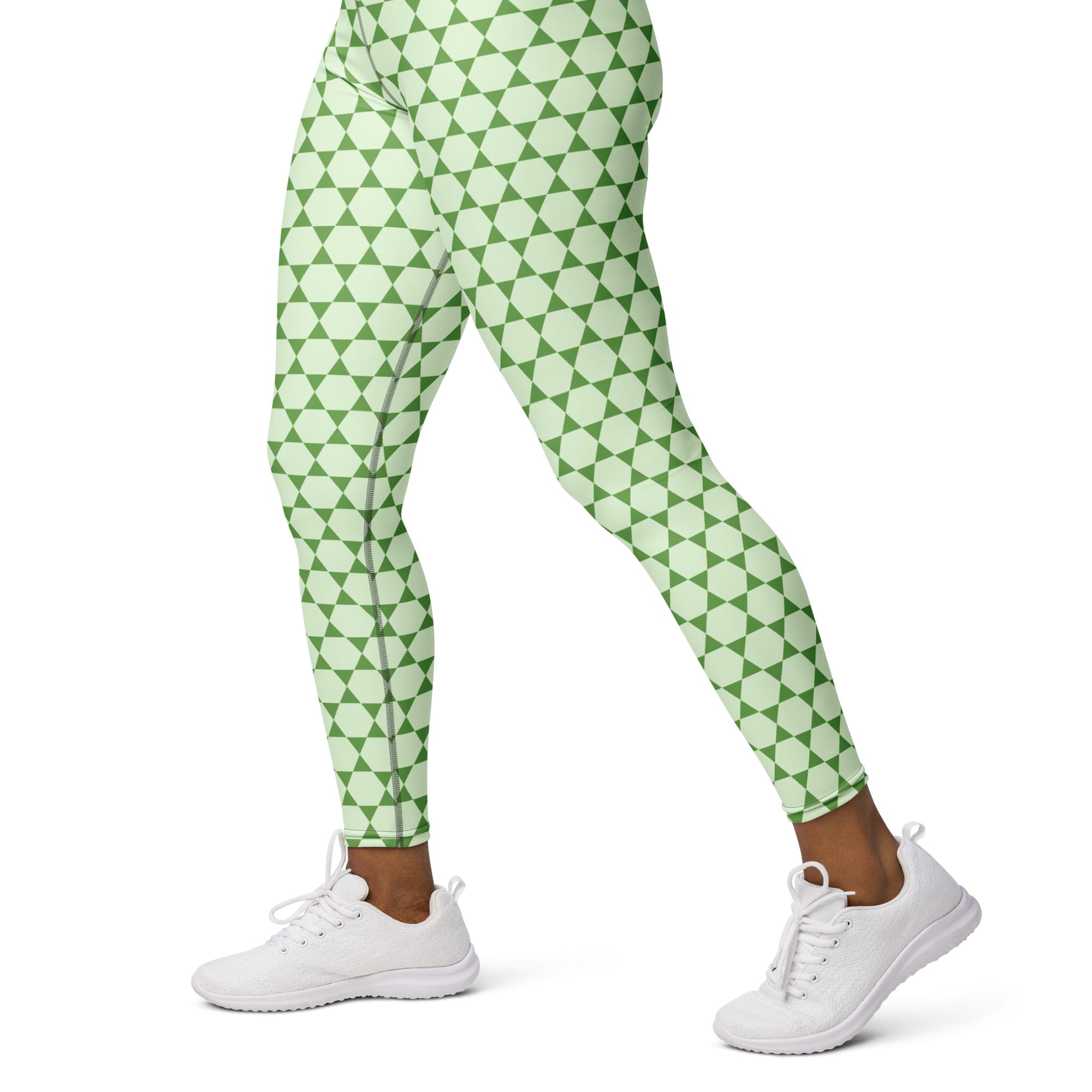 Elegant Green Pattern Yoga Legging - Stylish & Comfortable
