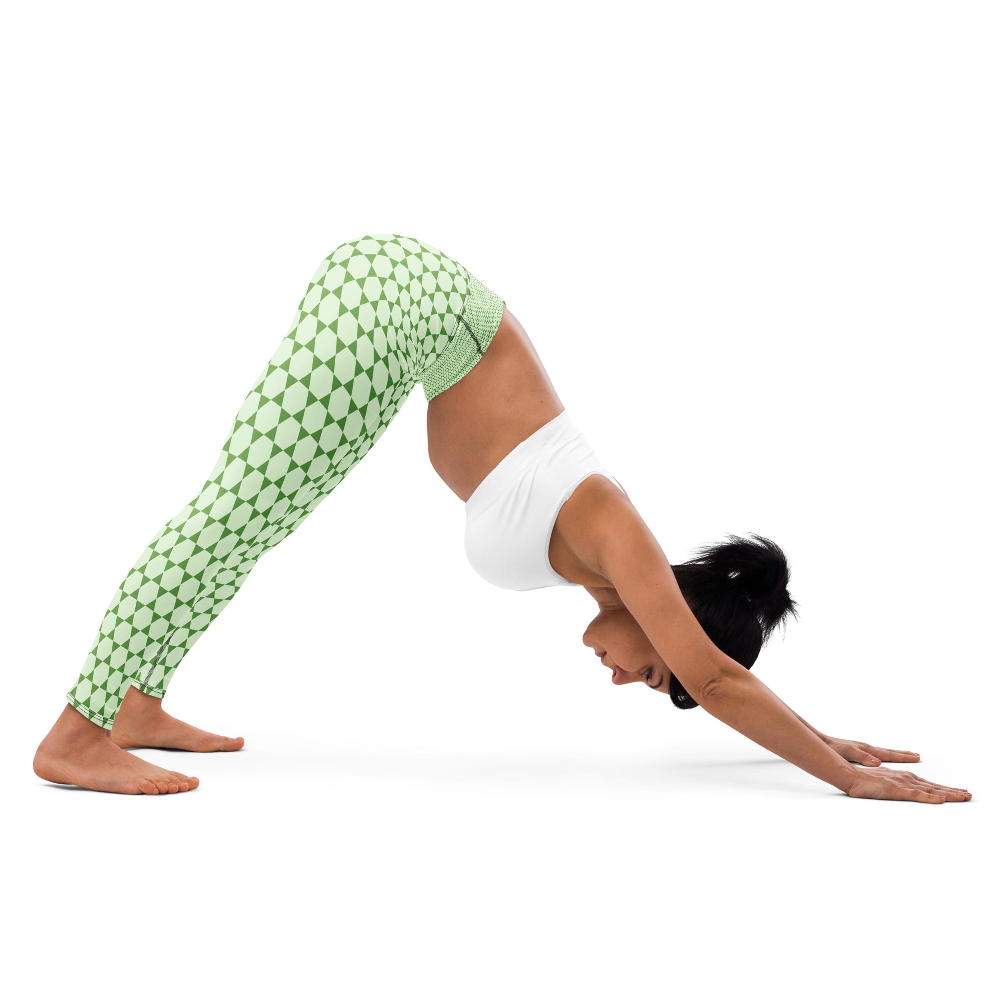 Elegant Green Pattern Yoga Legging - Stylish & Comfortable