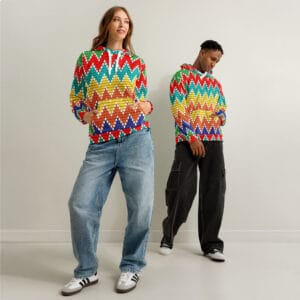 Tribal Zigzag Graphic Hoodie | Ethnic Geometric Streetwear