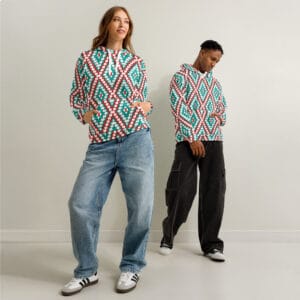 Tribal Texture Hoodie – Ethnic Pattern Streetwear Design | Boho Urban Fashion